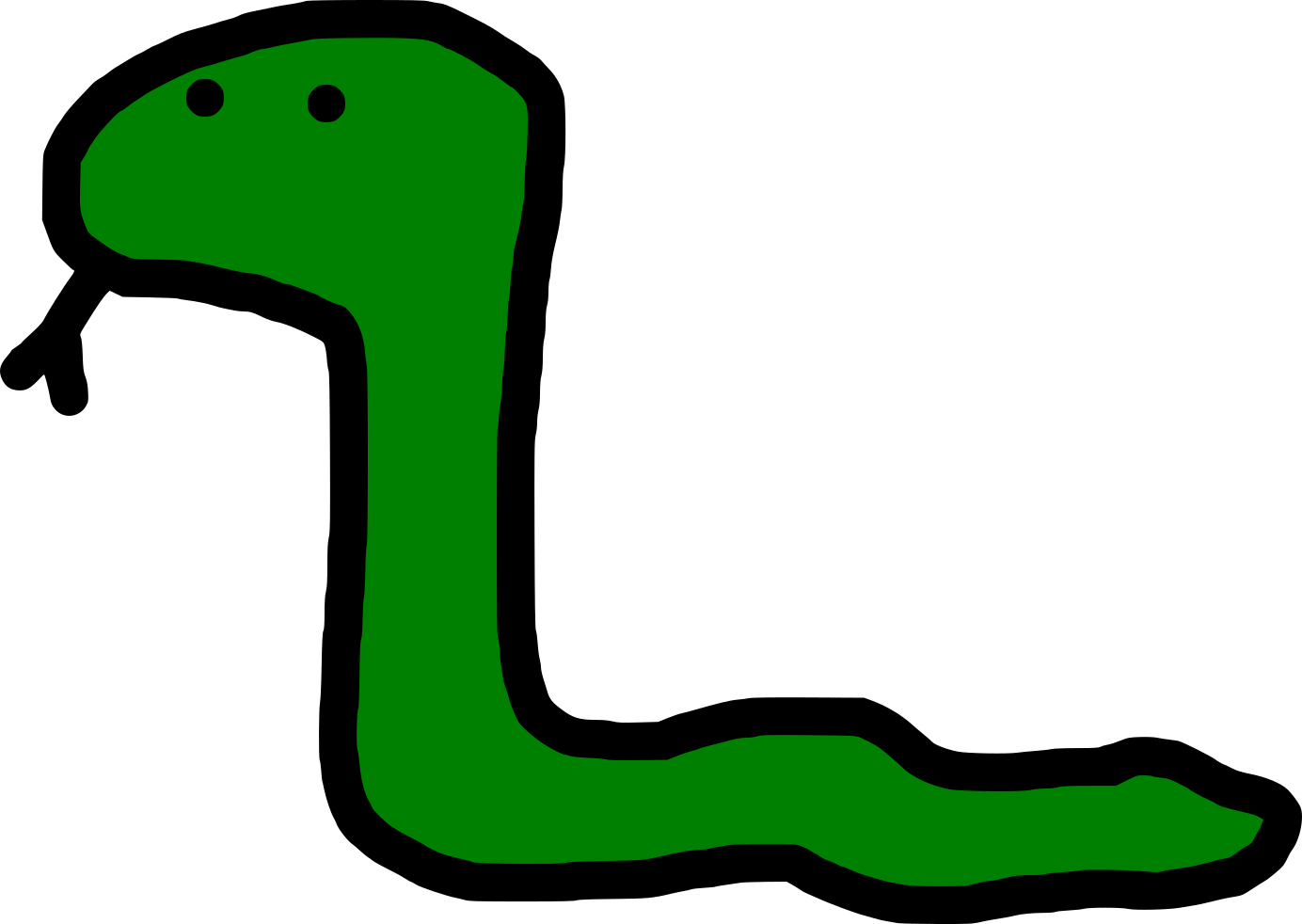 A small cute snake.